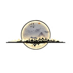 TINNY Modern Wall Picture Light LED Chinese Creative Circular Landscape Mural Sconce Lamp For Home Living Bedroom Study