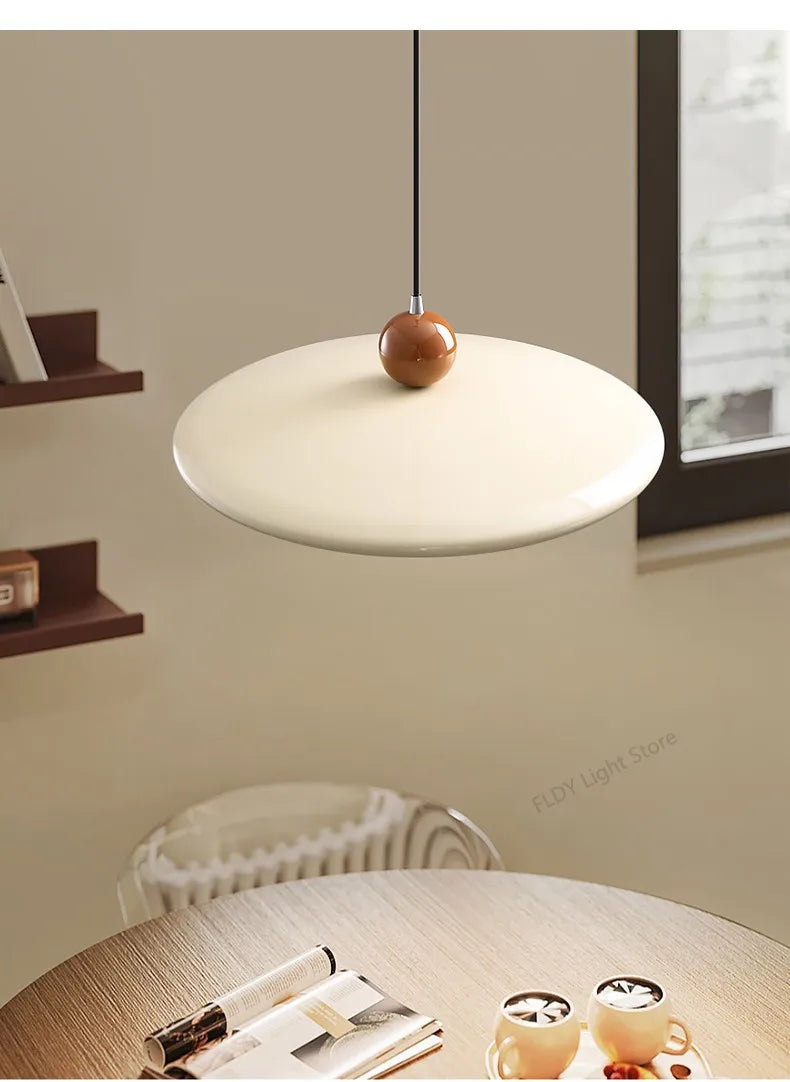 Restaurant chandelier Nordic cream style UFO bar island table light modern simple  French dining table dining room lamps