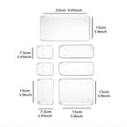7 件套 Desk Drawer Organizers Set Plastic Bathroom Storage Makeup Organizer Clear Transparent Storage Box Drawer Organizer