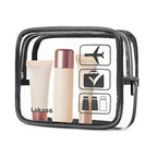 Fashionable Waterproof Transparent PVC Cosmetic Bag Set