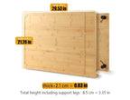 Premium Extra Large Bamboo Cutting Board and Stovetop Cover, Stove Top Cover Chopping Board with Detachable Legs and Juice Groove, Sink Cover Board, for Restaurant Kitchen Countertop