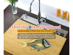 Premium Extra Large Bamboo Cutting Board and Stovetop Cover, Stove Top Cover Chopping Board with Detachable Legs and Juice Groove, Sink Cover Board, for Restaurant Kitchen Countertop
